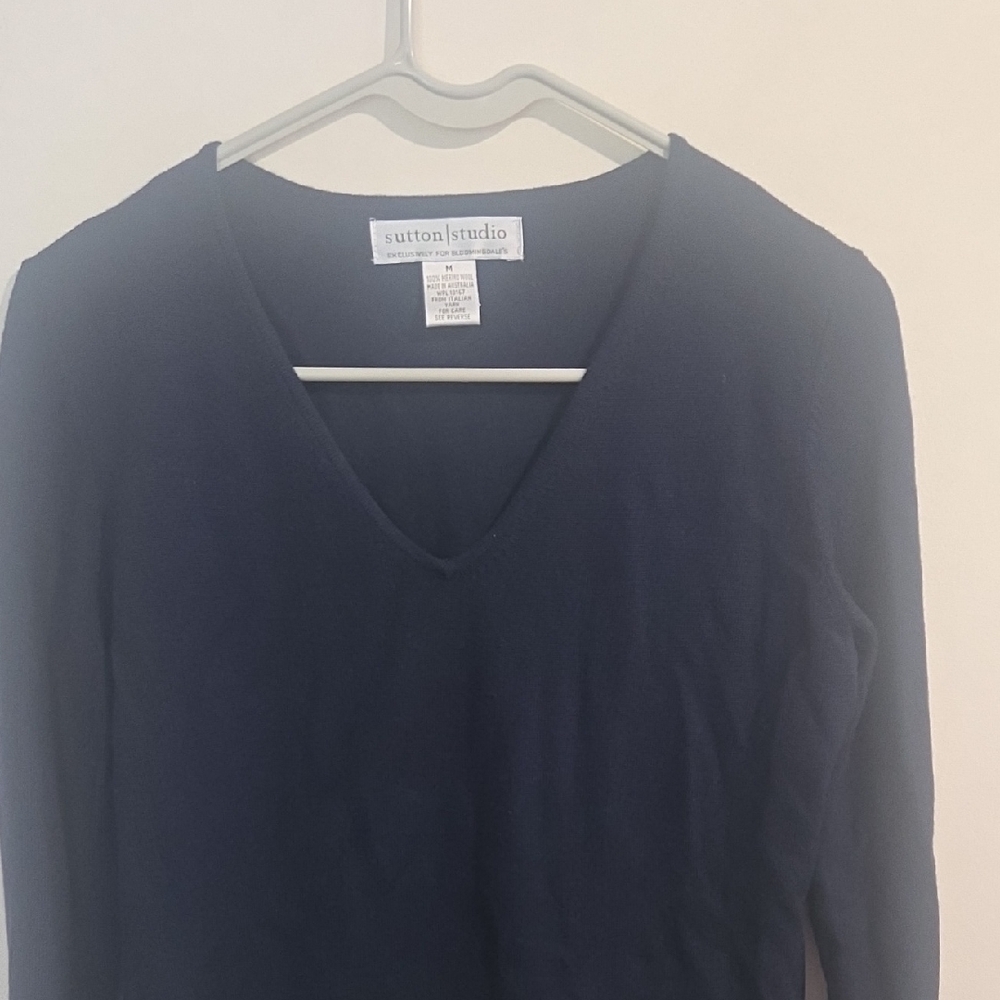 Sutton Studio Deep Blue V-Neck Top